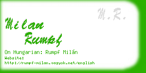milan rumpf business card